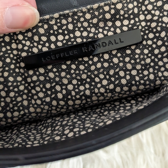 Loeffler Randall Junior Lock Anaconda Snake Leather Clutch Envelope Purse Chain - Picture 7 of 8